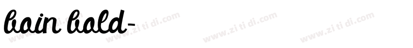 boin bold字体转换